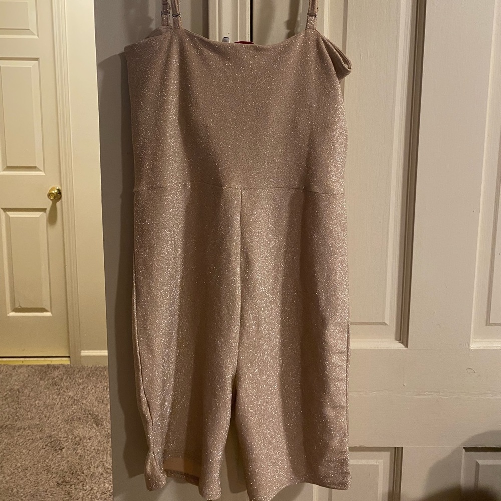 Nude Glitter Romper